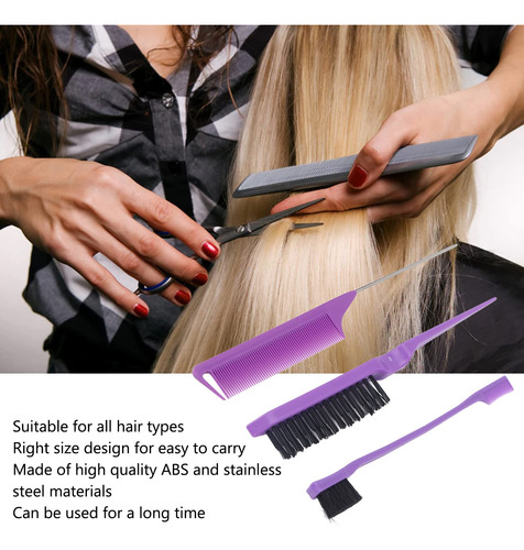Juego De Peines 3 Piezas Para Peinar Y Teñir Cabello