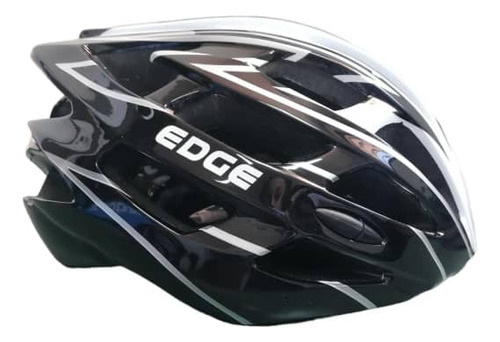 Casco Edge Negro Con Blanco Talla L Para Bicicleta