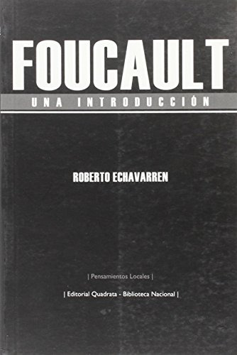 Libro Foucault Una Introducción De Roberto Echavarren Ed: 1