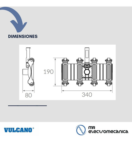 Limpiafondo 8 Ruedas Flexible Pileta Piscina Vulcano