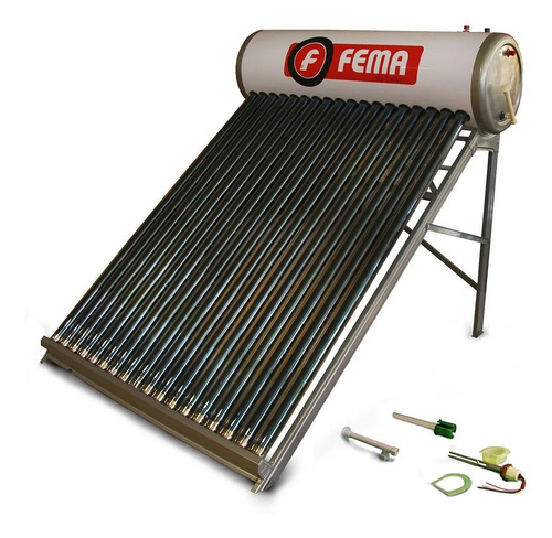 Termotanque Solar Calefon Fema 180 Litros 4 Personas Color Blanco