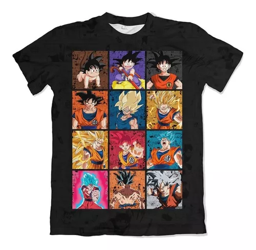 Camiseta Dragon Ball Sombra Goku Desenho Anime Mangá Bf em Promoção na  Americanas