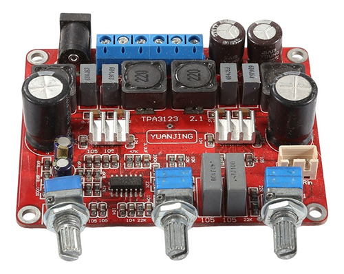 Módulo De Placa De Audio Tpa3123 Dc12-24v 2.1 Triple Canal A