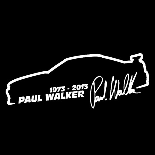 Pegatinas Plateadas De Vinilo Paul Walker Fashion Car Stylin