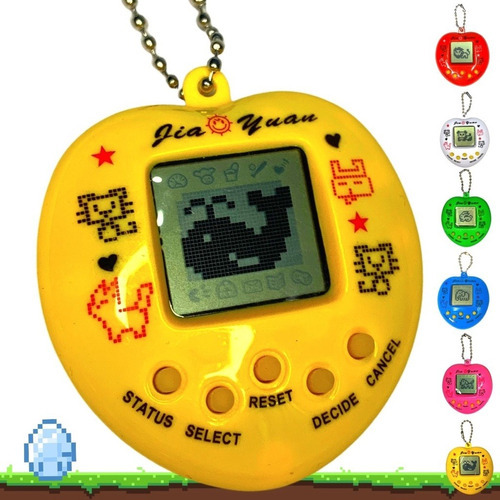 Brinquedo Bichinho Virtual Tamagoch 168 Em 1 Game Animal Cor Amarelo