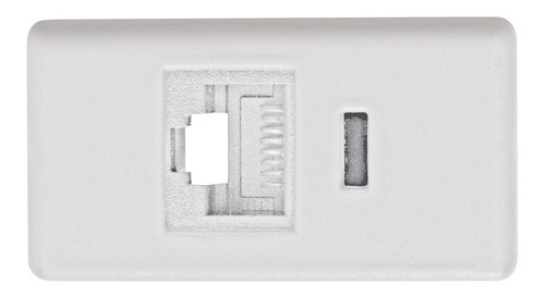 Modulo Rj45 Cat6 Tramontina Branco Ou Grafite C Placa