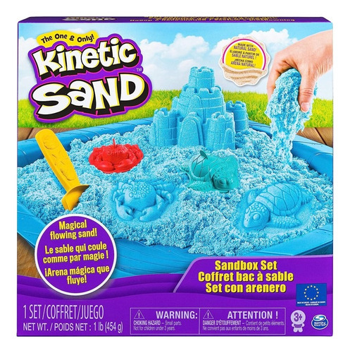 Kinetic Sand Set Castillo De Arena Colores 454 Gramos Color Azul