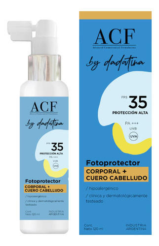 Fotoprotector Corporal Spf 35 Acf By Dadatina