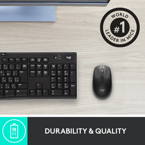 Mouse Sem Fio Logitech M190 Com Pilha Inclusa - Cinza Cinza
