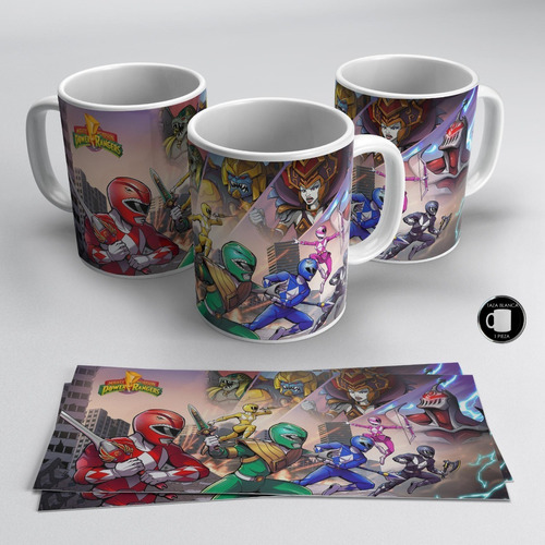 Taza Blanca 11 Oz / Power Rangers  , M10 (1 Pz)