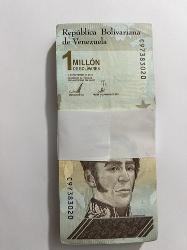 Fajo De Billetes Millon De Bolivares Usados 