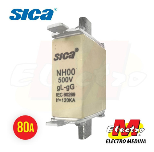 Fusible Nh T00 80a Sica Electro Medina