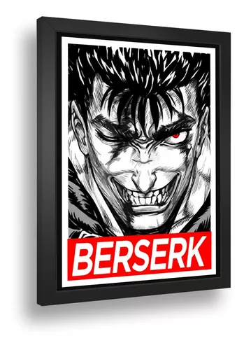 Quadro Anime Berserk Mangá Arte Poster Moldurado em Promoção na