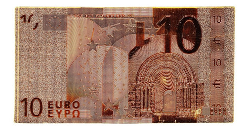 Zona Schengen Billete 10 Euros Unc 2002 Fantasia 24k Oro