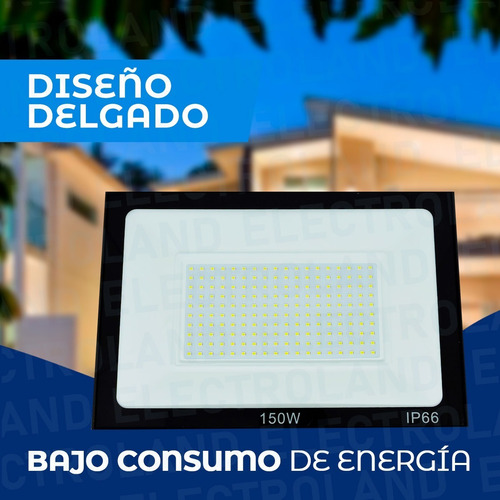 Imagen 3 de 10 de Reflector Led Blanco 150w Ip66 Bajo Consumo Alta Potencia