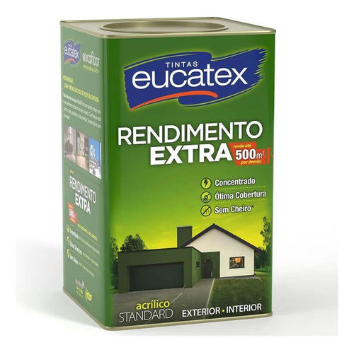 Tinta Eucatex Acrilico Rendimento Extra Verde Kiwi 18litros