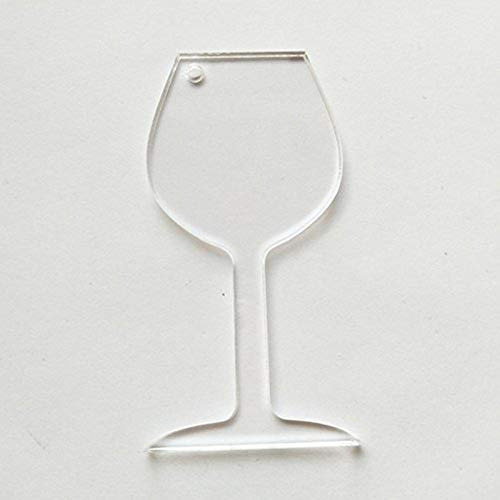 10pcs Of Blank Acrylic Clear Wine Glasses Charms Laser ...