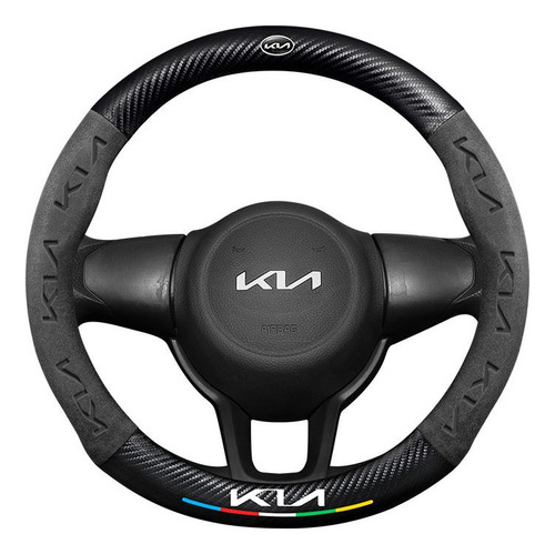 Kia Ronda De Fibra De Carbono Alcantara Volante Cubierta