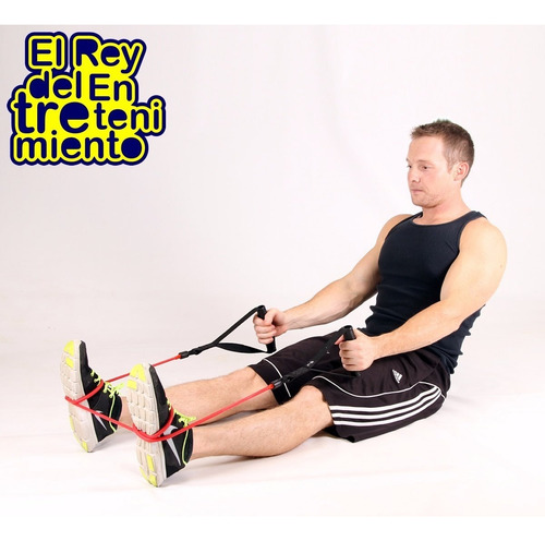 Set 5 Bandas Elástica Resistencia + Bolso +2 Handgrip El Rey