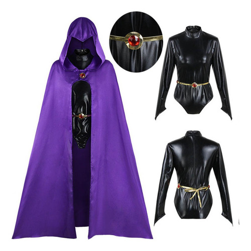 Disfraz De Cosplay De Cuervo De Lujo, Capa, Cinturón, Unifor