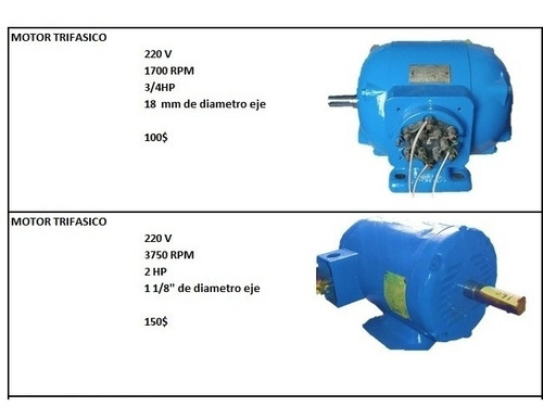 Imagen 1 de 1 de Motor Eléctrico Trifásico 220v - Moto Reductor.