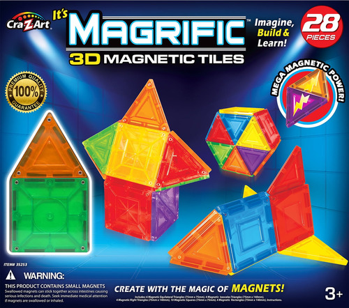 Cra-z-art Magrific Juego De Azulejos Magnéticos Multicolor D