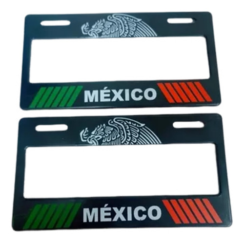 Par Porta Placas Ancho Autos México Ser