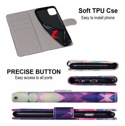 Cc Funda Tipo Cartera Para Nokia G10 Gold Butterfly,