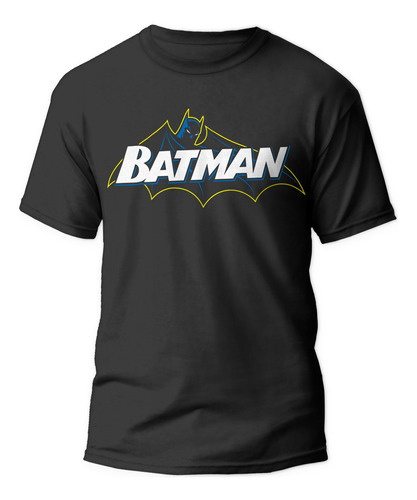 Polera Batman Murciélago Log Hombre Niños Super Heroes