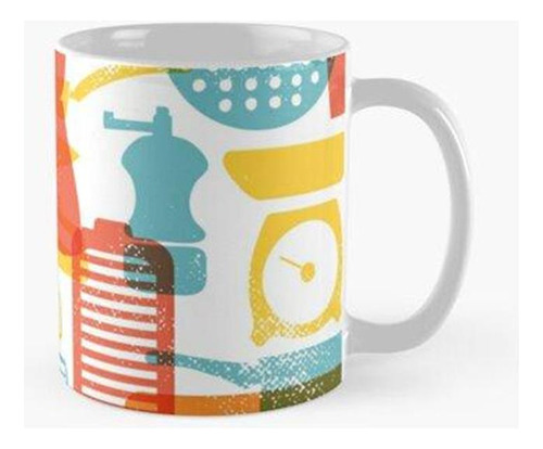 Taza Arte De Cocina De Estilo Vintage - Brillos Calidad Prem