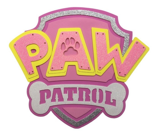 Figura En Fomi Escudo Paw Patrol Tamaño Grande Decoración