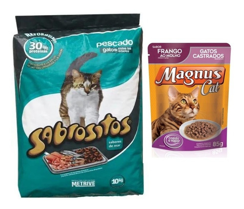 Ración Gato Sabrositos Pescado 20 Kilos + Premio Sachets 85g