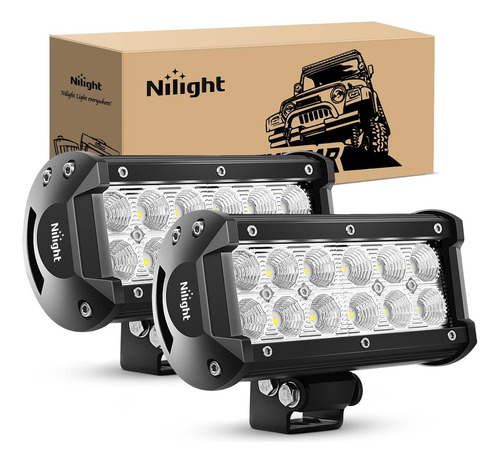 60002f-b Barra De Luz Led 2 Piezas 36 W 6,5 Pulgadas 9648173