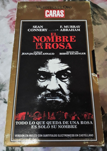 Nombre De La Rosa (connery) / Vhs Caras Original