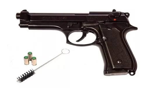 Pistola Fogueo Bruni 92 9mm + Caja Fogueo De 9 Mm (50 Uni