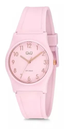 Relojes de moda, Q&Q digital, mujer, sumergible, color rosa