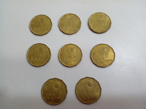 Lote De Monedas De $ 100 Conmemorativas Del Mundial 1978 