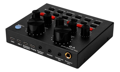 Placa De Sonido Midiplus V8 Usb Bluetooth Grabacion Efectos
