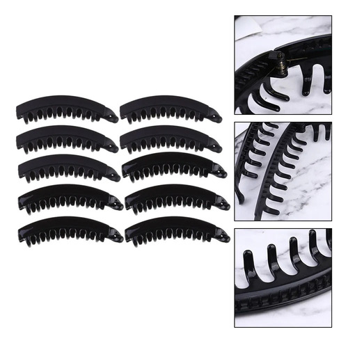 Garfos De Cabelo Coreanos Banana Clip, Pacote Com 10