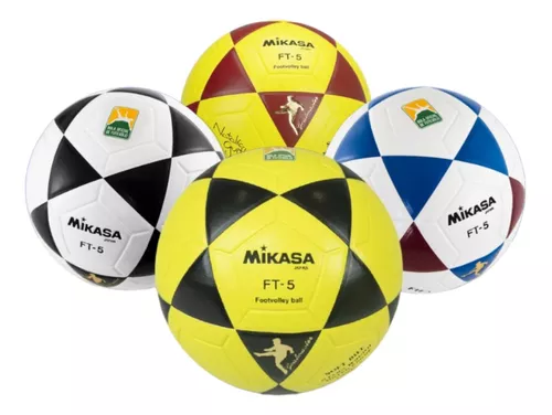 Bola Oficial de Futevôlei Mikasa FT-5 Amarela e Preta