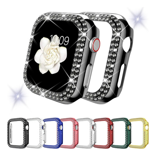 Protector Estilo Bumper Con Diamantes Para Apple Watch 