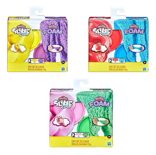 Play Doh: Foam And Super Cloud - Color Sorpresa 2 Pack