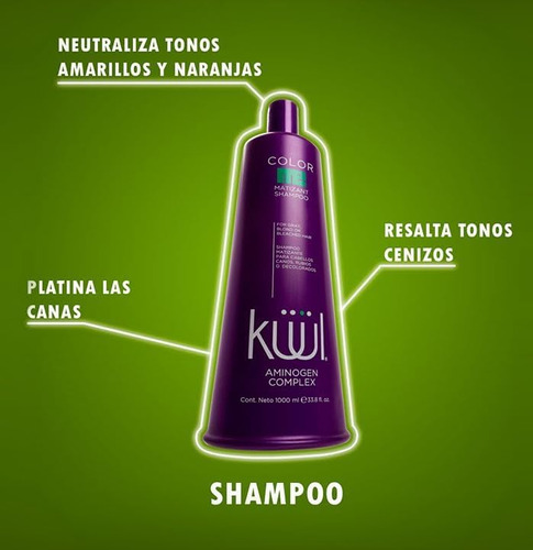 Kuul Matizant Shampoo 33,81 Onças - Shampoo Roxo - (cor Líqu