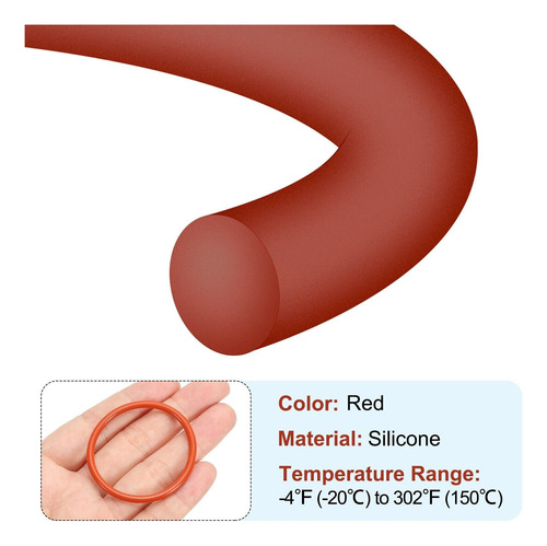 10 Peças Anel De Silicone 43 Mm Od 37 Mm Id 3 Mm Junta De