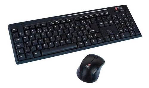 Kit Teclado + Mouse Sem Fio Preto Kross Elegance