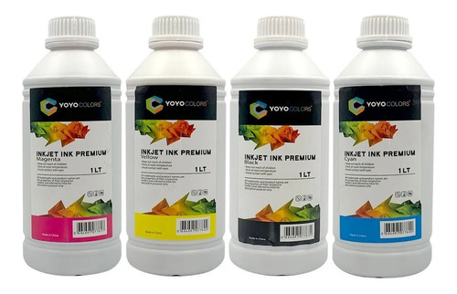 Litro Tinta Compatible Dye Pigmentad Agua Uso Hp Can Eps Bro