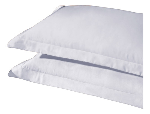 Fronha 100% Algodão Egípcio 600 Fios 0,50 X 0,90 Cm Cor Branco Liso
