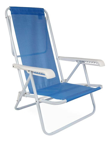 Cadeira Praia Reclinável Alumínio Dobrável 100kg Novo