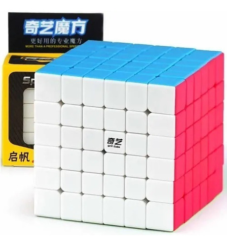 Cubo mágico profesional Qiyi Qifan 6x6x6, sin pegatinas, color solido
