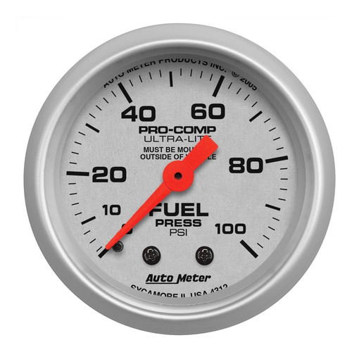 Auto Meter 4312 Ultra-lite Medidor De Presión De Combustible